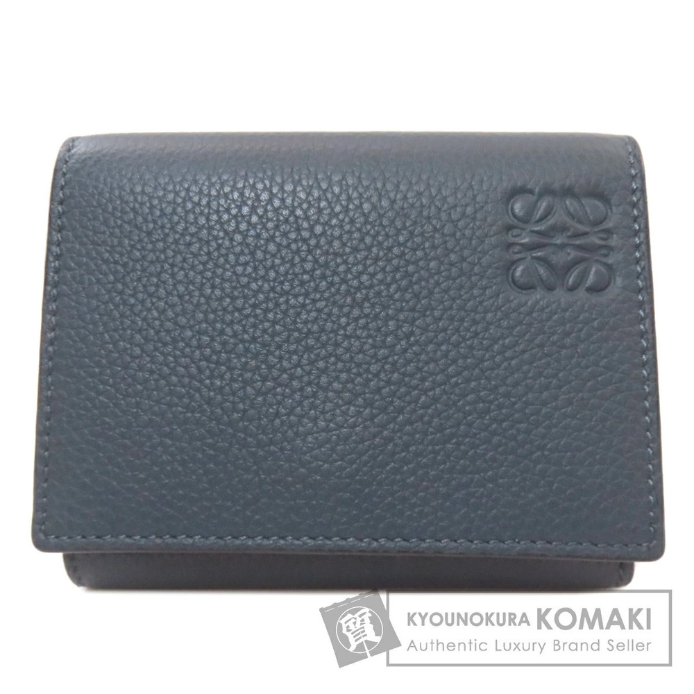 Loewe Compact Wallet Anagram Bi fold coin purse Leather